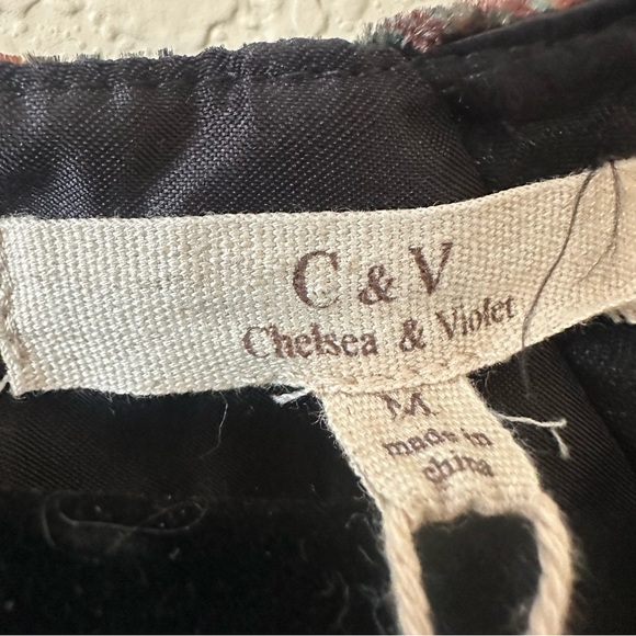 Chelsea & Violet Brown Velvet Wrap Tunic Dress size Medium - Picture 6 of 7